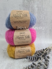 Пряжа Drops Brushed Alpaca Silk (77% альпака, 23% шелк) 140м / 25г