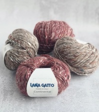 Пряжа Lana Gatto CONTINENTAL (65% мериносовая шерсть, 20% бэби альпака, 15% шелк) - 75м / 50г