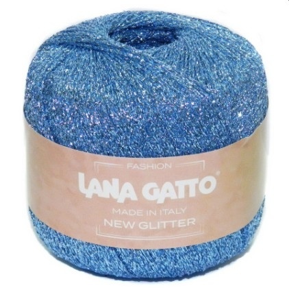 Пряжа Lana Gatto NEW GLITTER (51% полиэстер, 49% нейлон) - 300м / 25г фото 6
