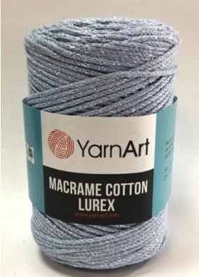 Macrame Cotton Lurex (75% хлопок, 13% полиэстер, 12% металлик полиэстер) - 205м / 250г (УПАКОВКА 4 МОТКА) фото 10
