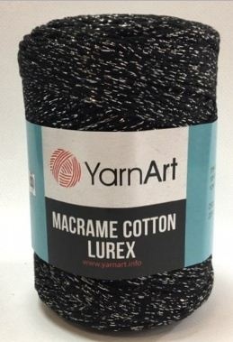 Macrame Cotton Lurex (75% хлопок, 13% полиэстер, 12% металлик полиэстер) - 205м / 250г (УПАКОВКА 4 МОТКА) фото 5