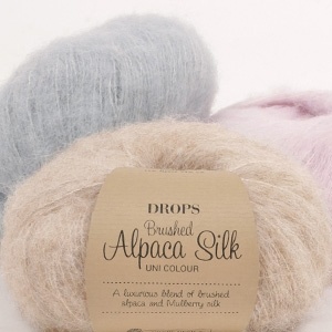 Пряжа Drops Brushed Alpaca Silk (77% альпака, 23% шелк) 140м / 25г фото 2