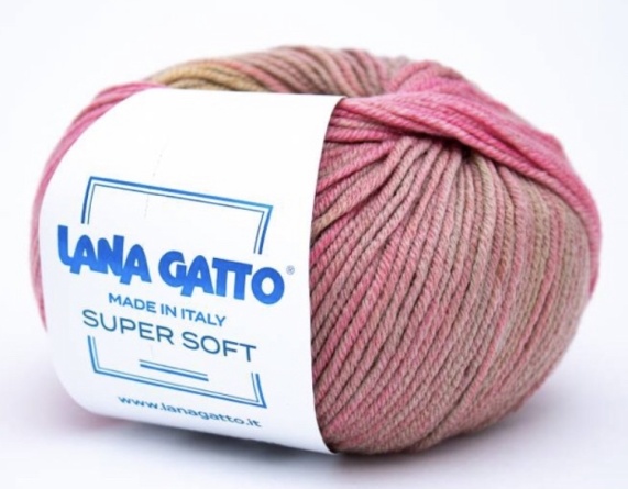 Пряжа Lana Gatto SUPER SOFT (100% экстрафайн мериносовая шерсть) - 125м / 50г фото 16