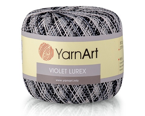 Violet Lurex (96% мерсеризованный хлопок, 4% метанит) - 282м / 50г фото 1