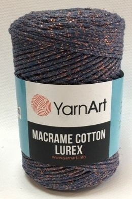 Macrame Cotton Lurex (75% хлопок, 13% полиэстер, 12% металлик полиэстер) - 205м / 250г (УПАКОВКА 4 МОТКА) фото 12