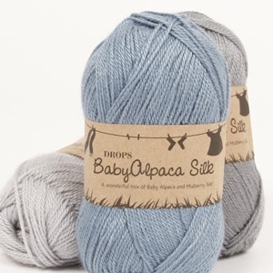 Пряжа Drops Baby Alpaca Silk (70% альпака, 30% шелк) 167м / 50г фото 1