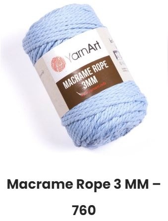 Macrame Rope (60% хлопок, 40% вискоза) - 63м / 250г (УПАКОВКА 4 МОТКА) фото 5