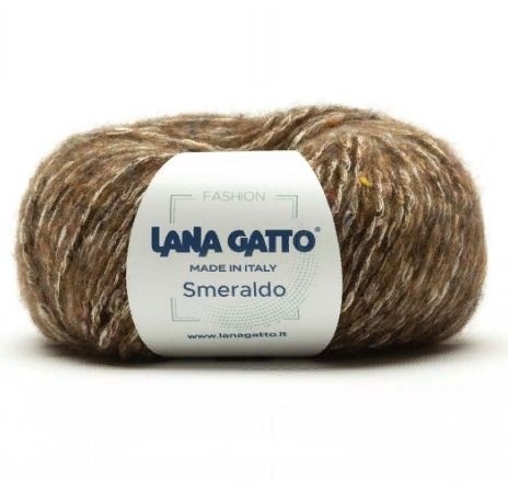 Пряжа Lana Gatto SMERALDO (56% хлопок, 10% альпака суперфайн, 11% мериносовая шерсть, 15% акрил, 8% нейлон) - 90м /50г фото 2
