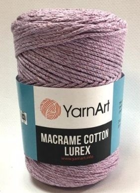 Macrame Cotton Lurex (75% хлопок, 13% полиэстер, 12% металлик полиэстер) - 205м / 250г (УПАКОВКА 4 МОТКА) фото 14